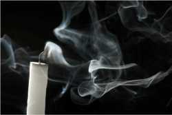 smoking candle